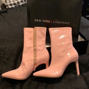 Faux Leather High Heel Bootie